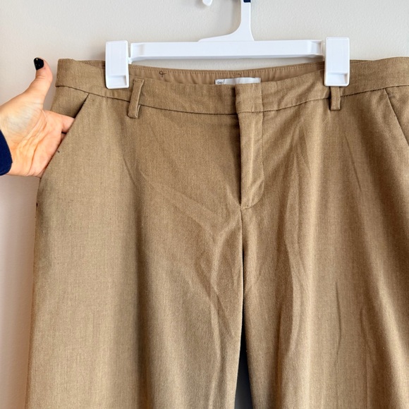 GAP Women's Tan Wide-Leg Trousers- Size 12R - Picture 3 of 9